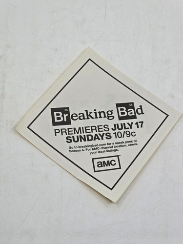 Breaking Bad AMC TV Show gelber Promo-Aufkleber (Staffel 4) offiziell 4X4" - Bild 2 von 2
