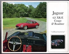 Jaguar XK-E 4.2 Series 1 Mid 1960s USA Market Foldout Sales Brochure E-Type