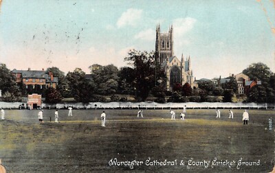 AK WORCESTER CATHEDRAL & COUNTY CRICKET GROUND um 1909