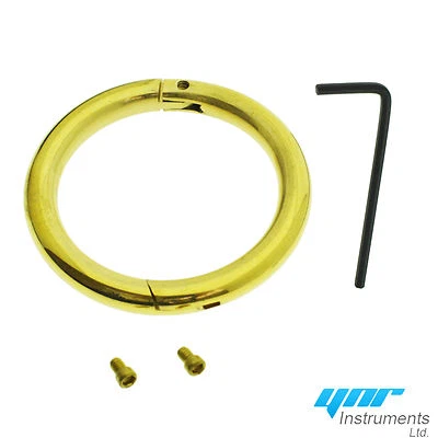 YNR Bull Cow Nose Ring Brass 3 Inch Free Key Farm Animal Cattle Veterinary