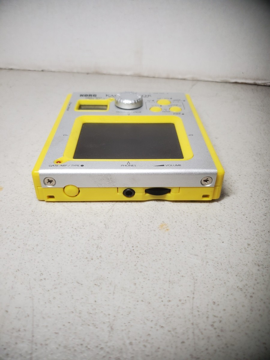 KORG KAOSSILATOR KO-1 イエロー ACアダプター付き Korg KO-1 Kaossilator Dynamic Phrase Synthesizer Yellow Used