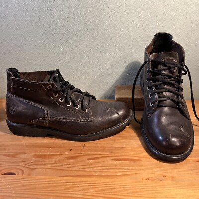 Timberland Men’s Chukka Brown Leather Fashion Lace Up Boot Size 10 EUC Timberland 1973 NEWMAN LACE WATERPROOF CHUKKA MD Men main image 3