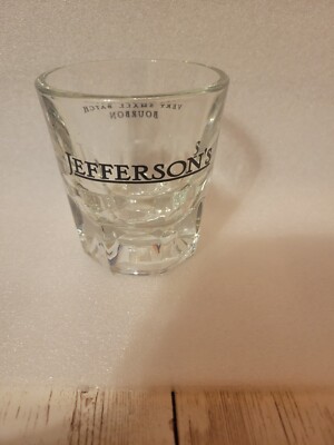 Jefferson's ''Very Small Batch Bourbon'' Double Shot Glass by Anchor Hocking