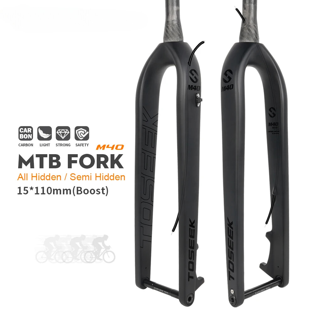 Inch Mountain Bike Full Carbon Fiber Fork Thru Axle 15