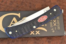 CASE XX USA BLUE JIGGED BONE RED SHIELD SODBUSTER JR KNIFE NICE 6137 SS 2023