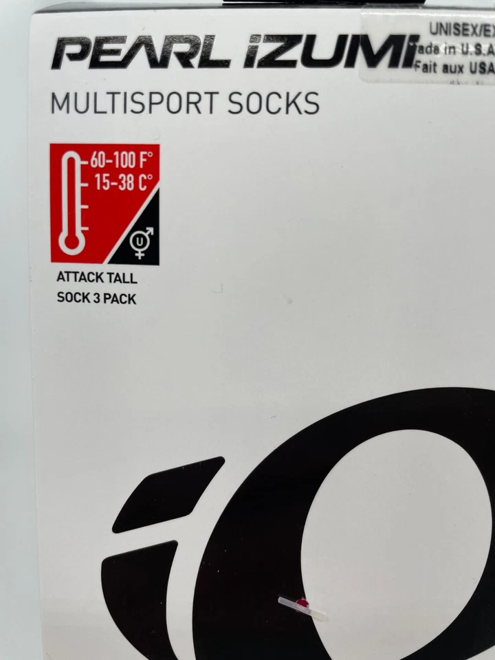 Paquete de 3 calcetines altos Pearl Izumi Attack talla XL rosa gritando secado rápido hechos en EE. UU. Foto 4 de 4