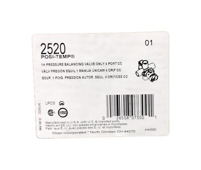 #ad MOEN 2520 Brass Rough In Posi Temp Pressure Balancing Cycling Tub Shower Valve $66.34