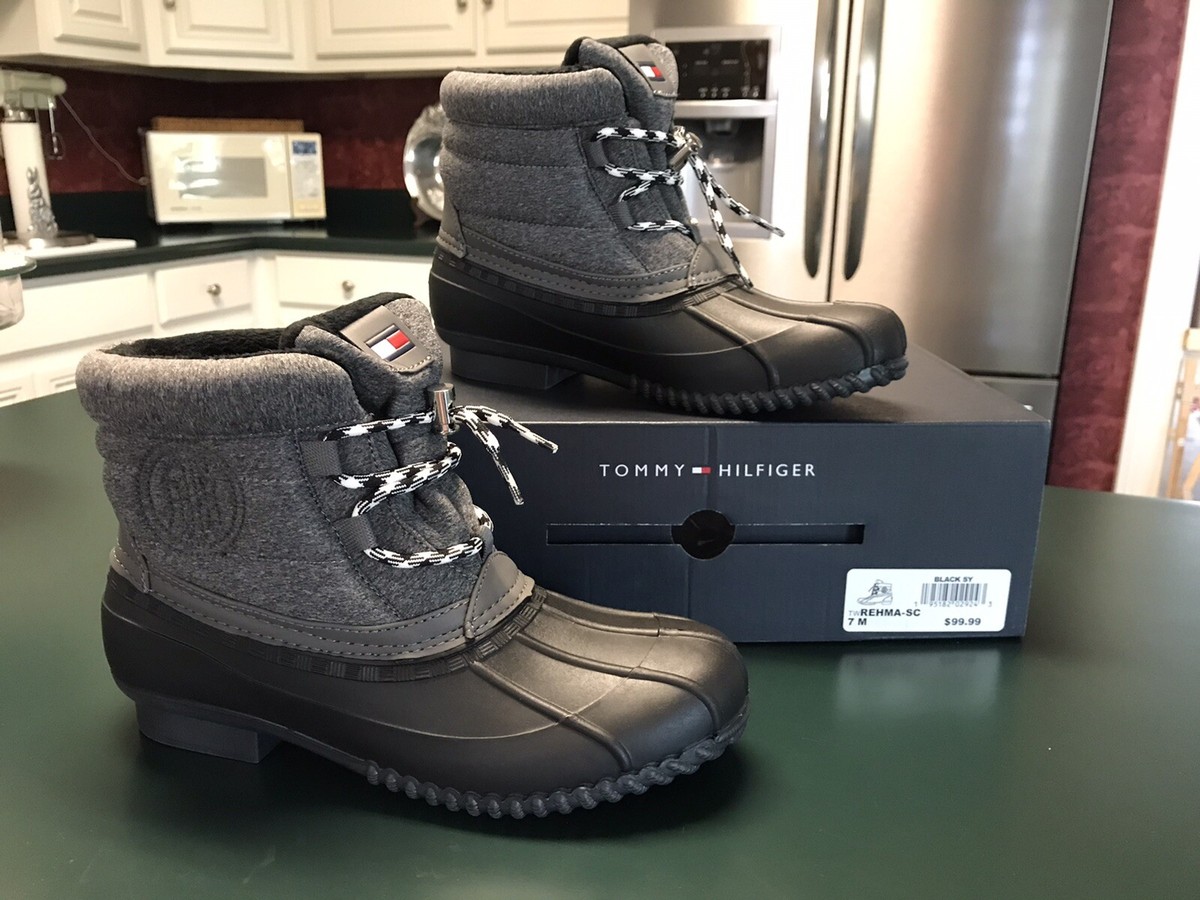 Tommy Hilfiger Black and Gray Rain & Snow Boots with Rubber Toe Cap Tommy Hilfiger Women main image 2