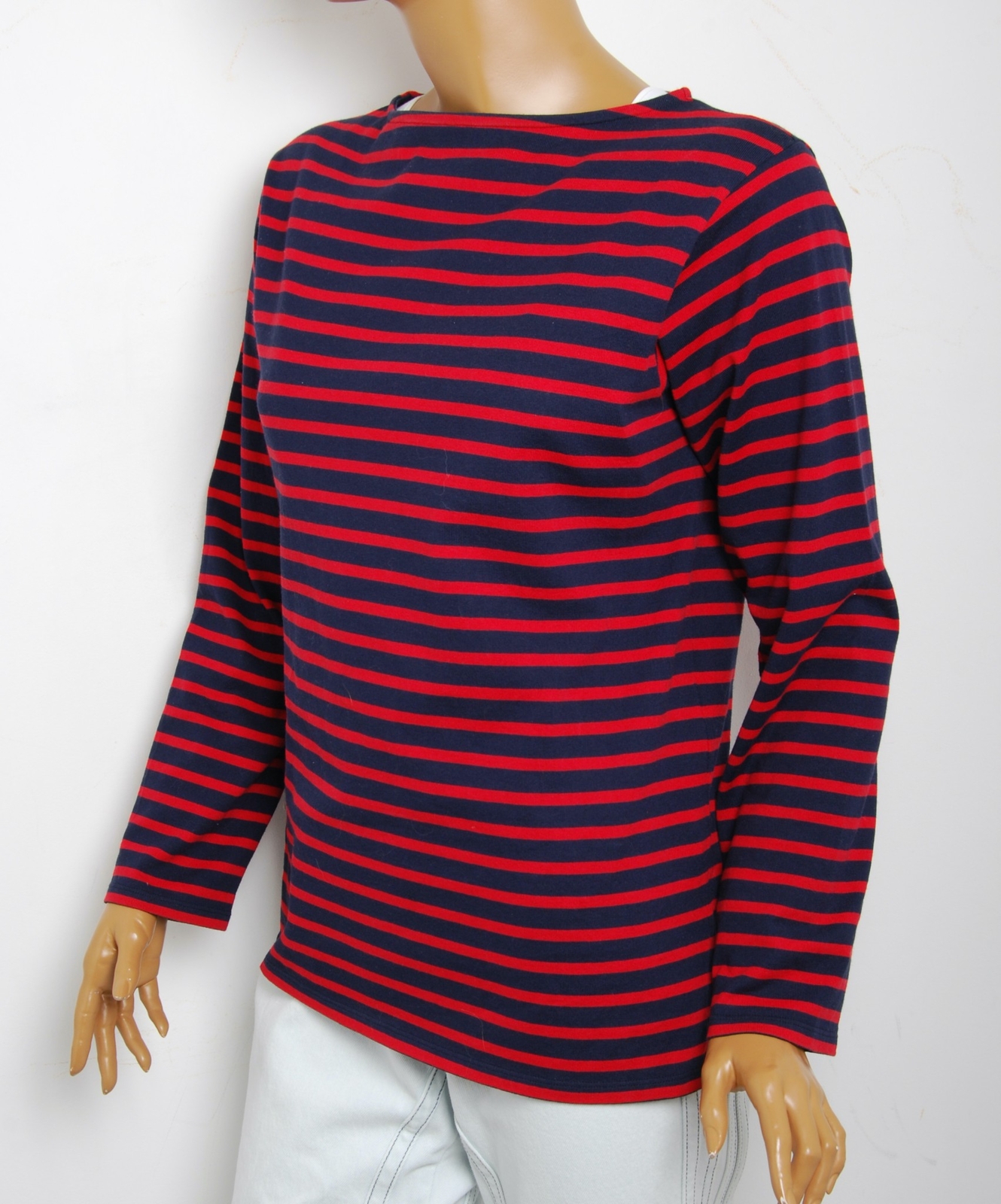 Maglione casual donna Saint Laurent 100% cotone a righe collo casual taglia M