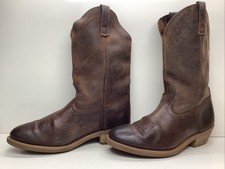 MENS UNBRANDED COWBOY DARK BROWN BOOTS SIZE 9 EW