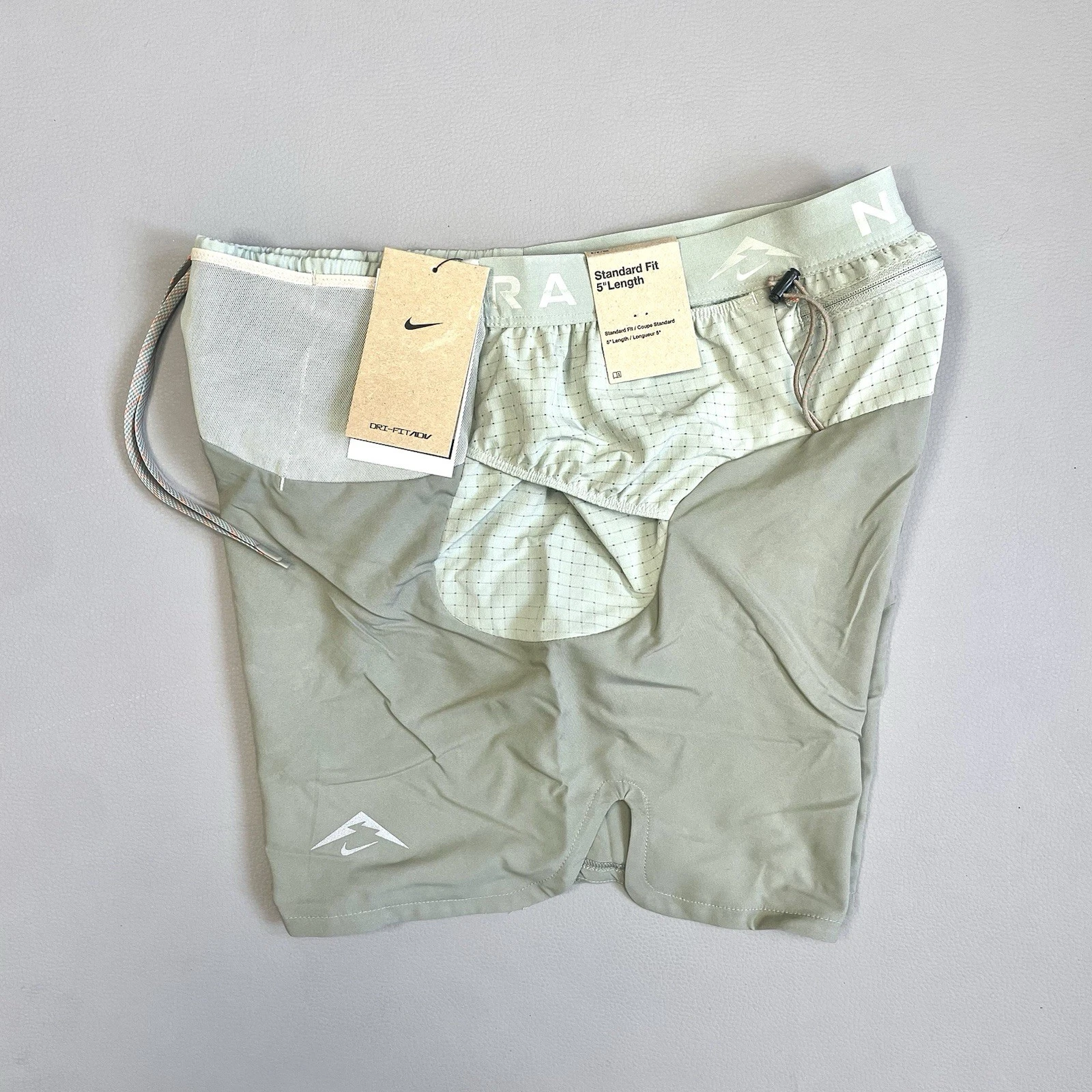 Nike Trail Dri-Fit ADV 5” Running Shorts ‘Second Sunrise’ Mens Small HJ3572-320