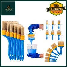 6 Pc Chalk & Wax Paint Brushes - Mixed Sizes 1-4 Inch