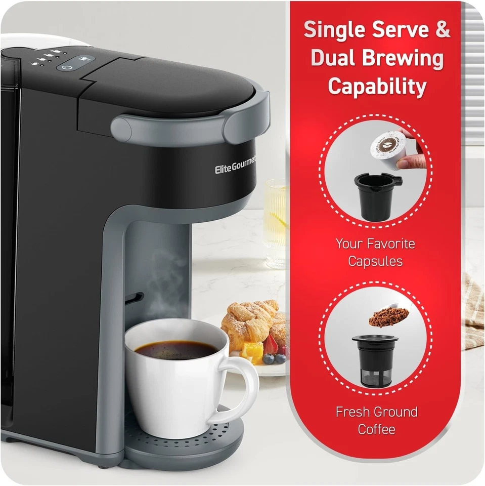 Sleek Design Single Serve Coffee Maker, Black, Auto Shut-Off - Image 4 of 4