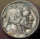 1926 Buffalo Nickel, nice original BU UNC condition w/mint luster, Toning