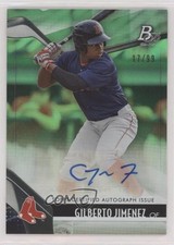 2021 Bowman Platinum Top Prospects Green 17/99 Gilberto Jimenez #TOP-1 Auto 0tx