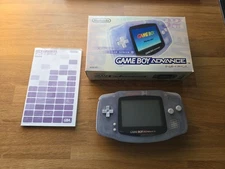 Milky Blue Clear Nintendo Game Boy Advance Console CIB US SELLER