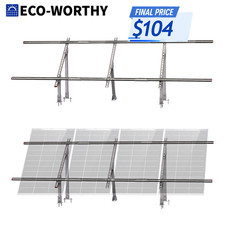 ECO-WORTHY Adjustable Solar Panel Mounting Brackets Kit System for 4PCS Panels