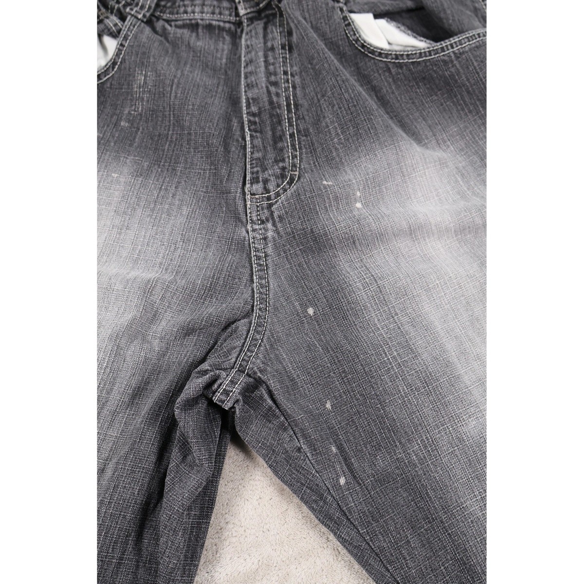 Southpole Red Tab Mens Jeans Black Wash Denim Loose Fit Leg Size