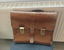 DDR Aktentasche Leder Tasche, Schultasche, Schulranzen, Ranzen, Schulmappe Mappe