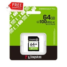 Brand New Kingston 64GB Micro SD Memory Card 64G Canvas Select Plus 100MB/S A1