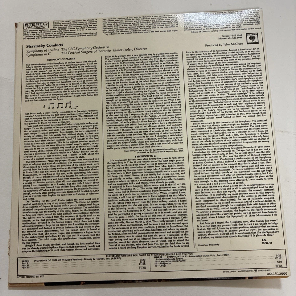 Stravinsky Conducts Stravinsky by Adrienne Albert: CD's  x4 ONLY and Booklet EUC Foto 4 de 4