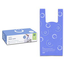 Ubbi Disposable Diaper Sacks, Lavender Scented, Easy-To-Tie Tabs, Diaper Disposa