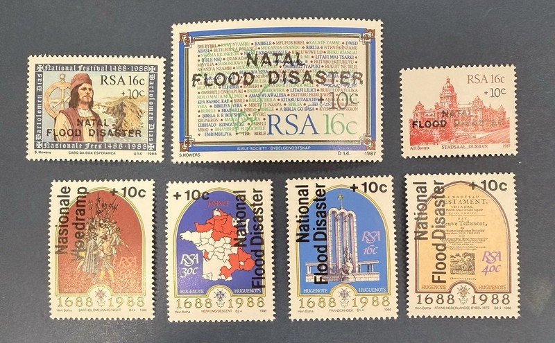 South Africa Stamps 1987-1988 Natal Flood Disasters Complete Set MNH OG See Scan