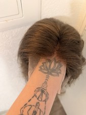 100 Human Hair Lace Front Long Wig   