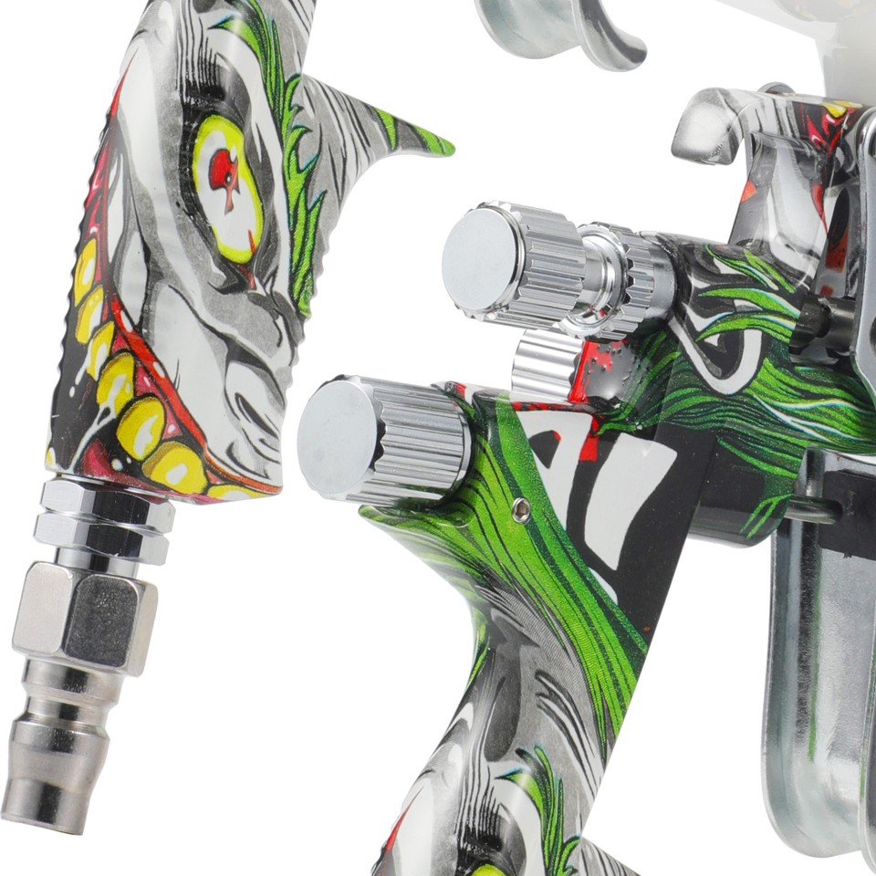 HVLP Spray Gun, paint sprayer with 600ml Cup, 1.4/1.7/2.0mm Nozzles