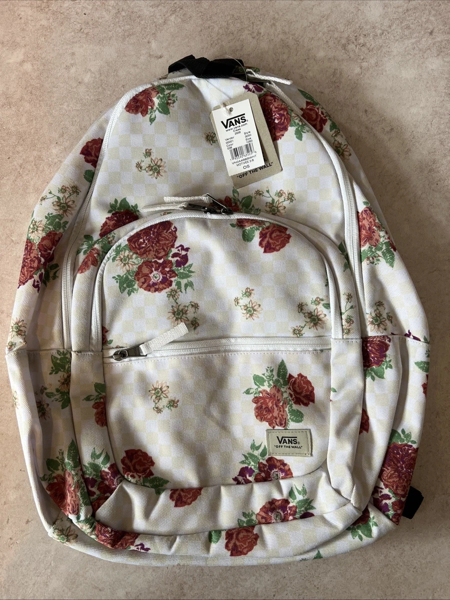 NEW! Vans White and Red Floral Backpack NWT s-l1200.png main image 3