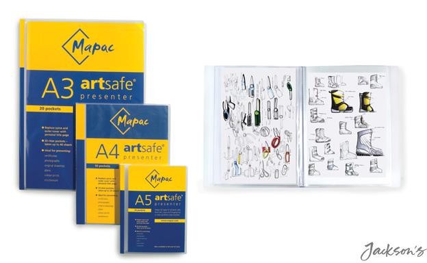 Mapac Artsafe Presenter A4 Polypropylene Presentation Folder 20 Sleeves 40 Pages