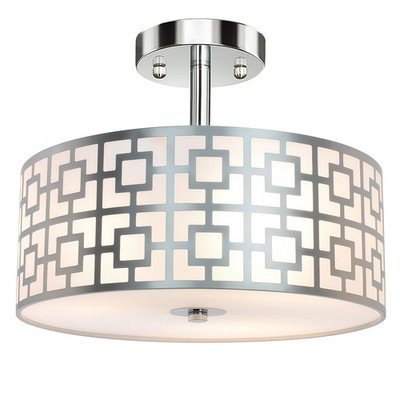 DLLT Flush Mount Ceiling Light: Modern 3-Light Brushed Nickel Kitchen Light Fixt
