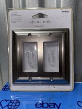 allen  roth Cosgrove 2-Gang Satin Nickel Zinc Indoor Decorator Wall Plate
