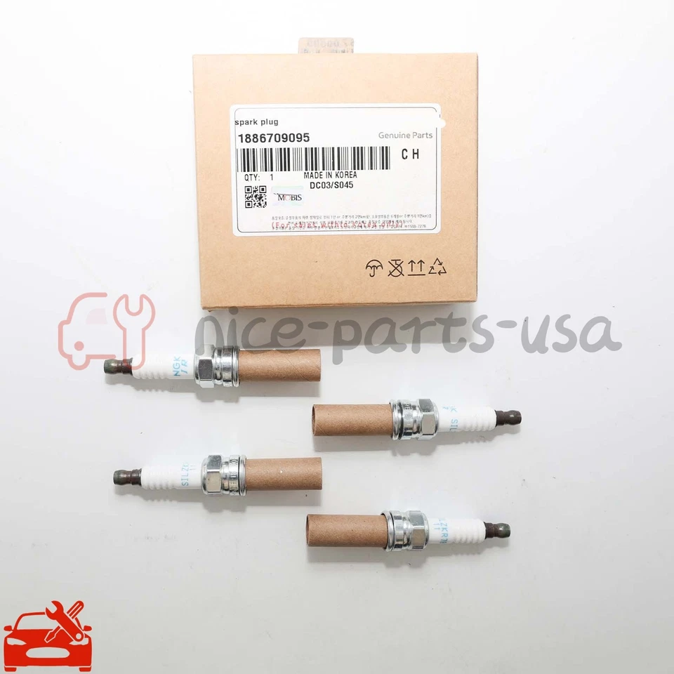 NEW OEM For Hyundai Elantra 2017-2020 1886709095 Spark Plug 2.0L Engine 4Pcs - Imagem 3 de 4