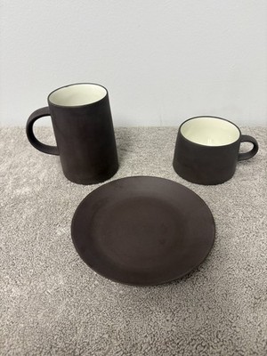 Individual Dansk Smooth Flamestone Cups and Saucers. You Choose.