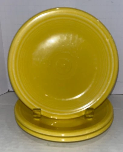 Homer Laughlin Fiesta Fiestaware Salad Plates, 7 1/4”, Set Of 3 Sunflower yellow