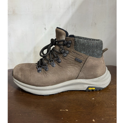 Merrell Women's Mid Hiking Boots Brown/Gray US 6.5 M Vibram J84846 Pre