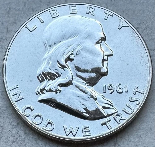 1961 Proof Franklin Half Dollar 90% Silver-INV#8463