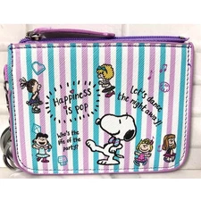 Snoopy Wallet Coin Case Keychain Cute Design Compact Used