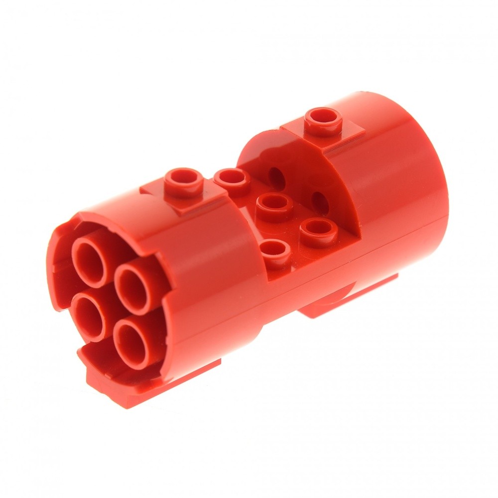 1X Lego Cylinder 3X6X2 Red Studs Empty Turbine Engine Nozzle Star Wars 30360
