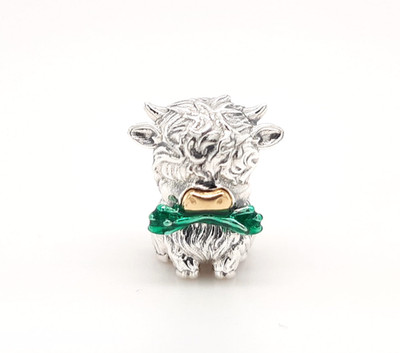 Original Pandora Highland Cow Charm Silber & 14K Vergoldung 764935C01