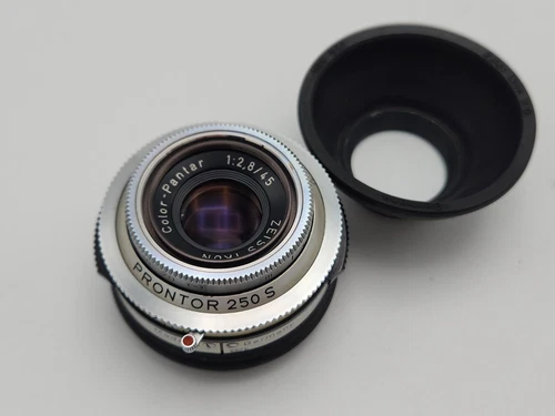 Zeiss Ikon Color Pantar 45mm F2.8 Prime Lens w/ Hood Adapted for M39 Screw Mount