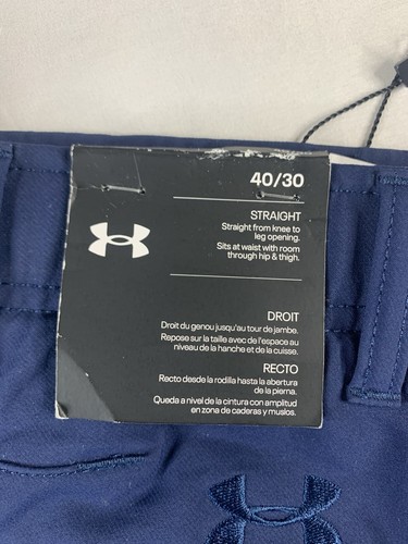 Under Armour Match Play Golf Pants Navy Blue 1342263 Men's 40x30 - Picture 10 of 12