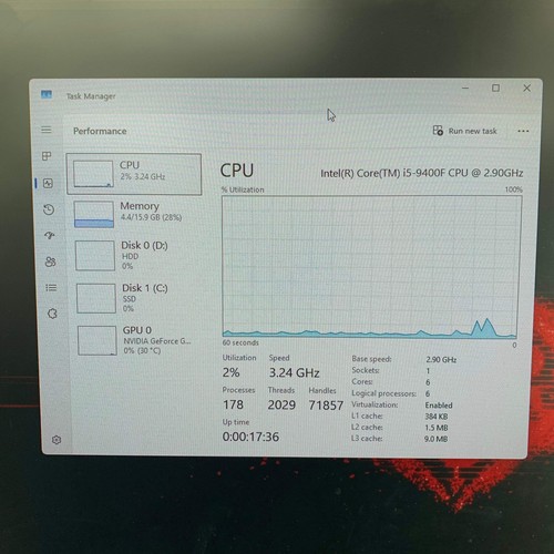 HP Omen i5-9500T 2.90GHz 16GB RAM 1TB HDD 256GB SSD GeForce GTX 1660 - Bild 10 von 13