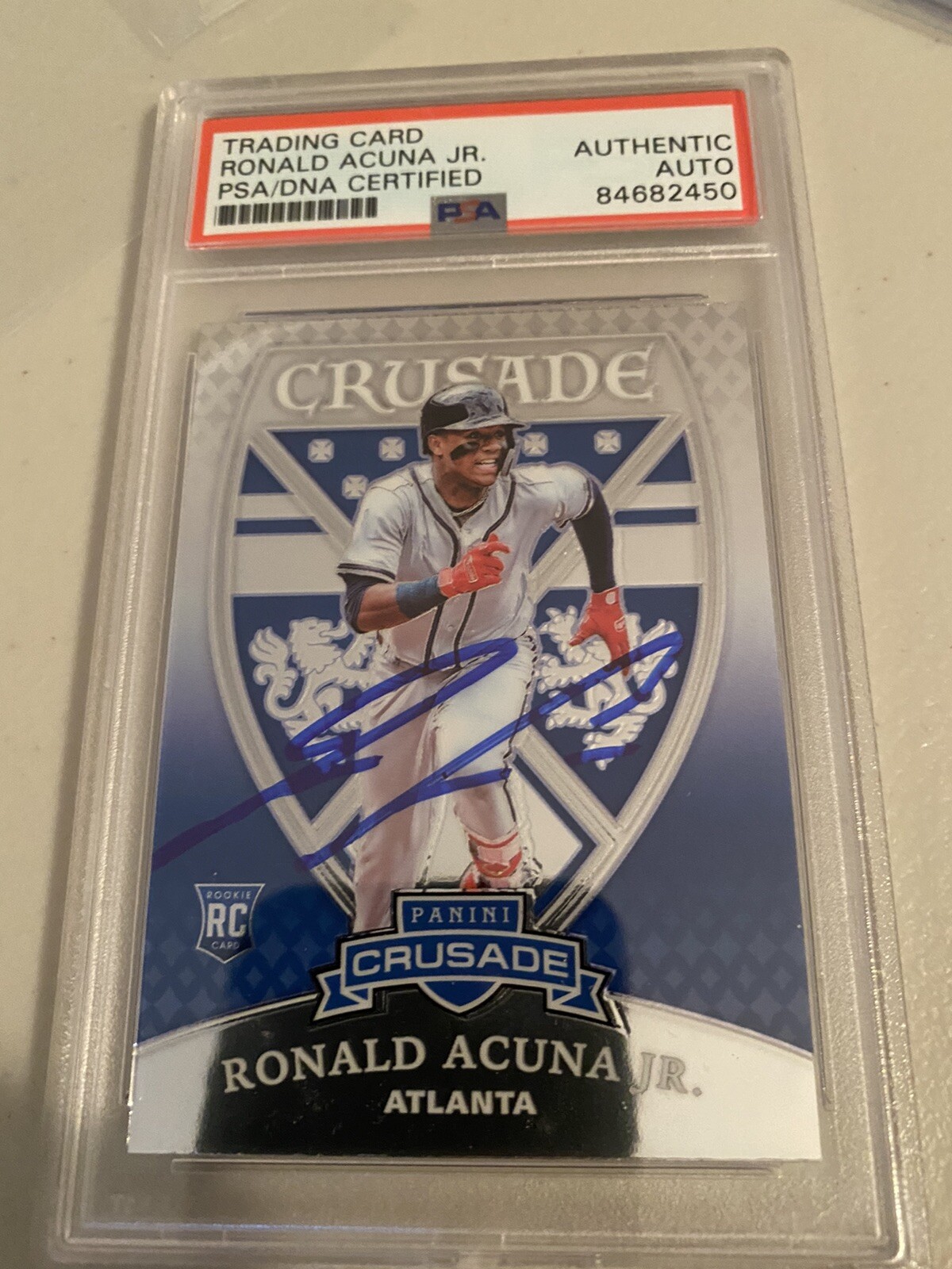 RONALD ACUNA JR Signed Auto Autograph 2018 Panini Crusade RC PSA/DNA Coa