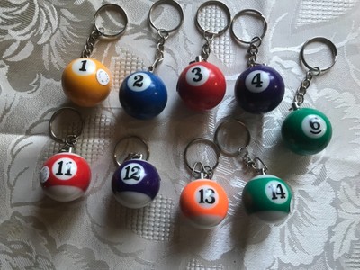 billiard ball keychain