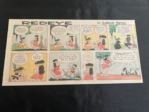 #09 REDEYE by Gordon Bess Lot of 15 Sunday Third Page Comic Strips 1976 - Picture 14 of 15