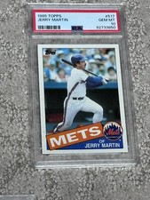 1985 TOPPS BASEBALL CARD LOW POP PSA 10 JERRY MARTIN NEW YORK METS