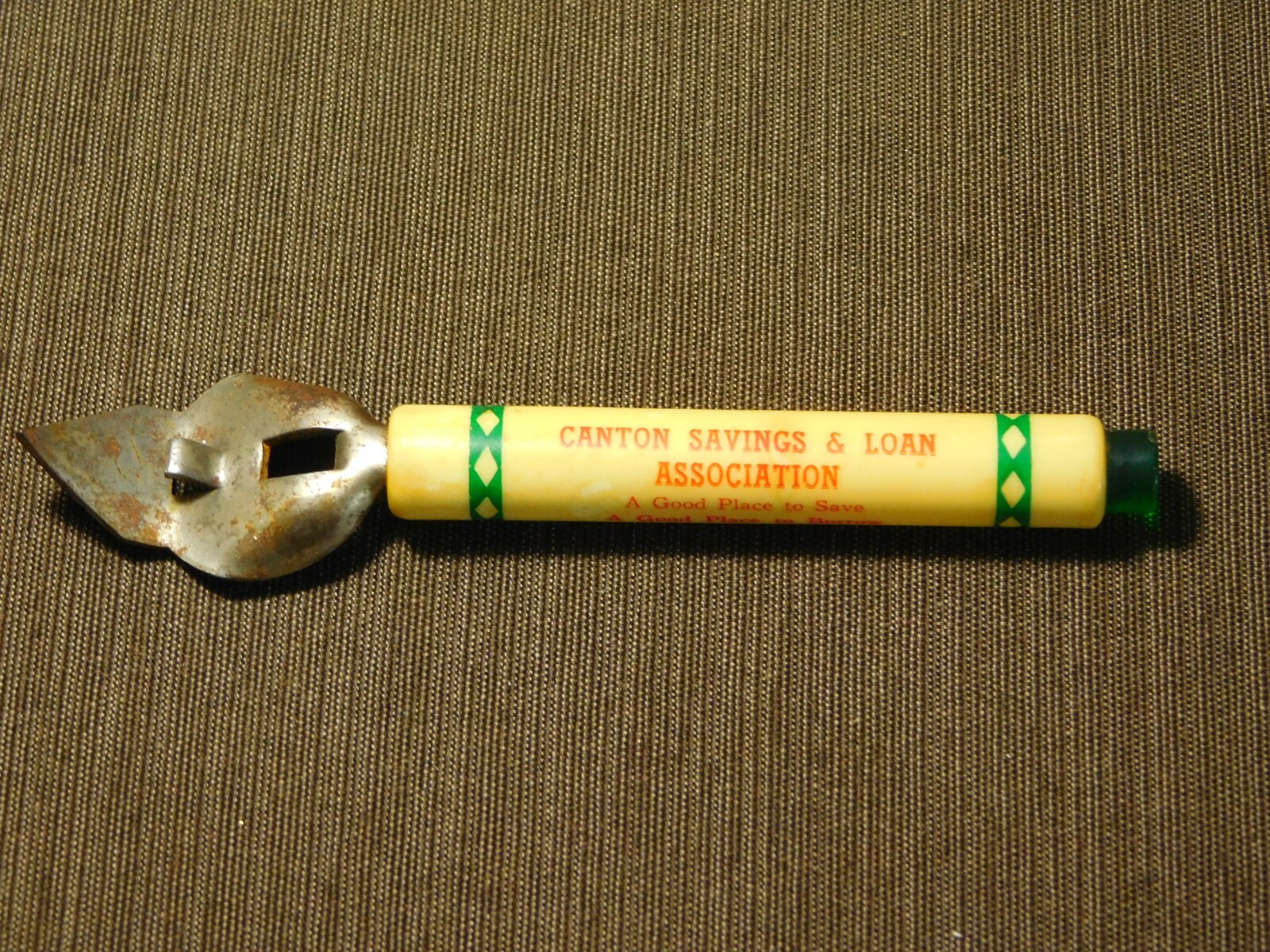 VINTAGE NY BANK CANTON SAVING & LOAN ASSOC  BOTTLE OPENER