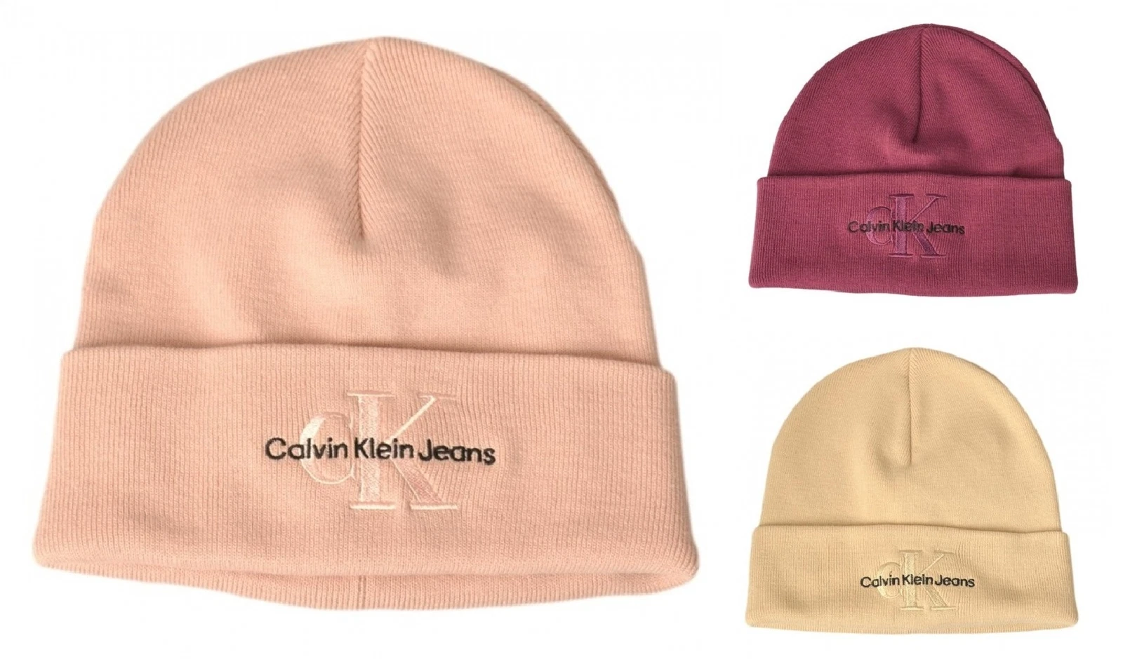 CALVIN KLEIN beanie hat with brim and embroidered logo item ZW0ZW02671